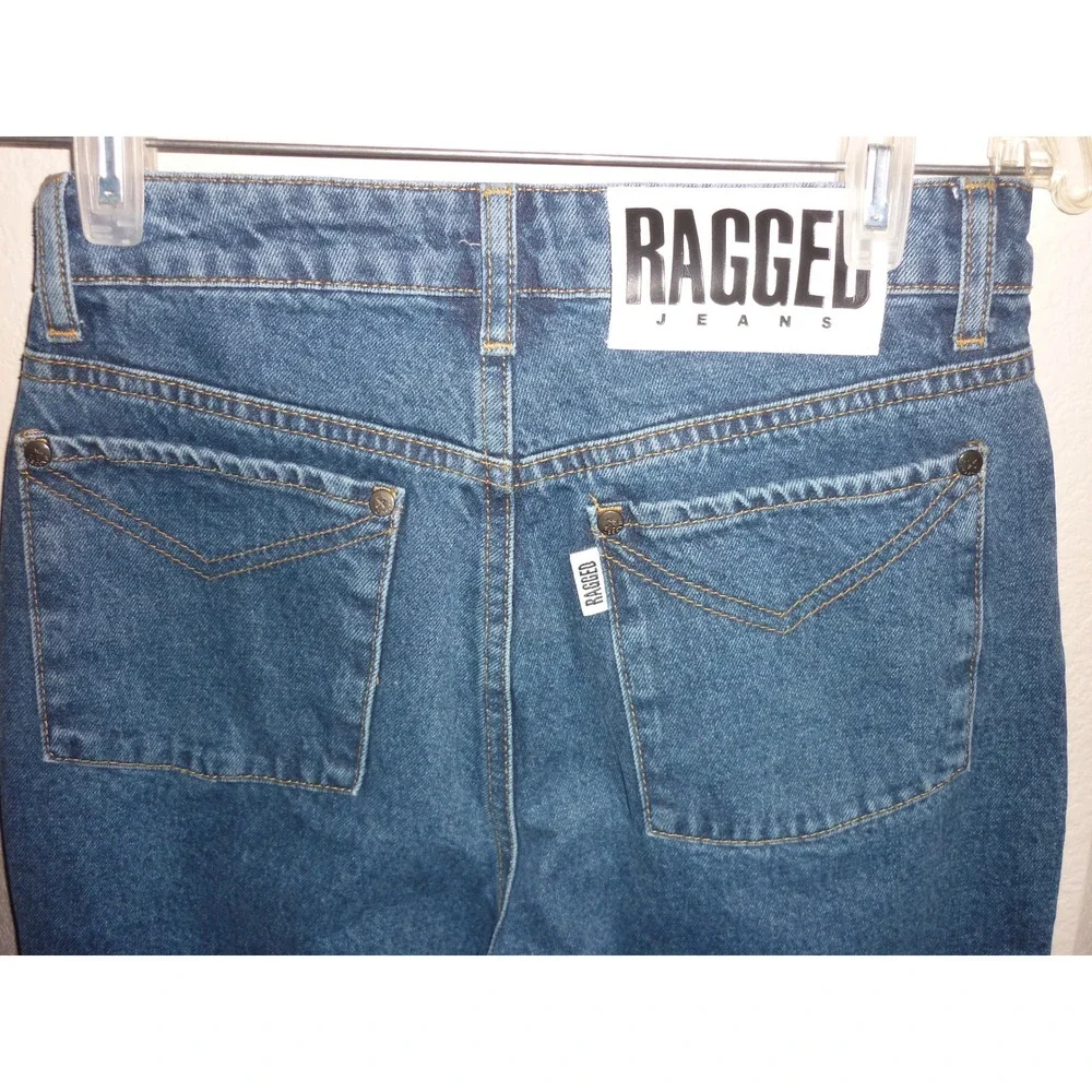 NEW The Ragged Priest Ragged‎ Jeans High Waisted Mom Jeans Dark Wash Blue 26x29